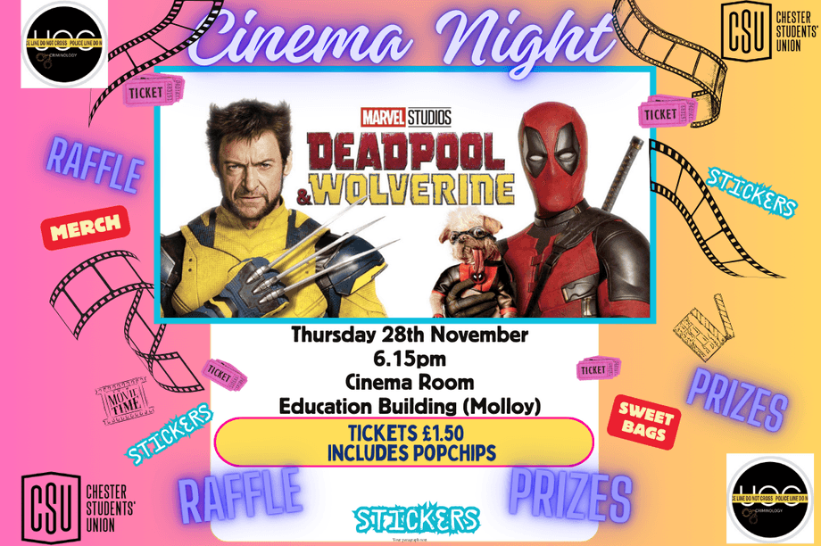 Criminology Society Social Cinema Night - Deadpool & Wolverine